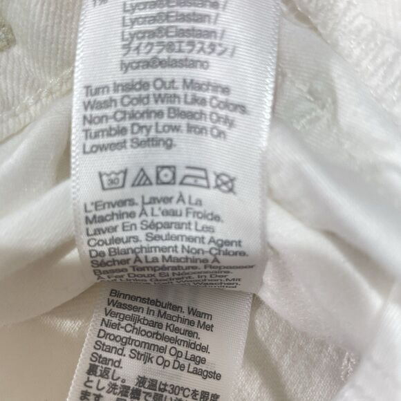 Madewell Curvy High Rise Denim Shorts White Frayed Hem Women Size 27 - Picture 12 of 12